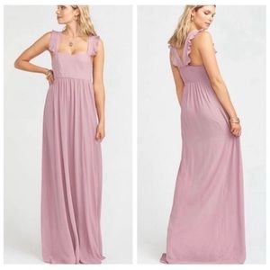 Show me your mumu June maxi dress in antique rose chiffon